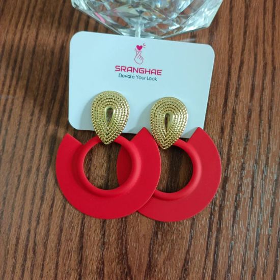 Picture of Trendy Red Earrings