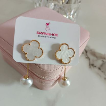 Picture of White Clover Pearl Earrings