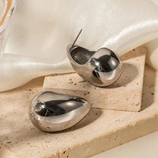 Picture of Stainless Steel Teardrop Earrings